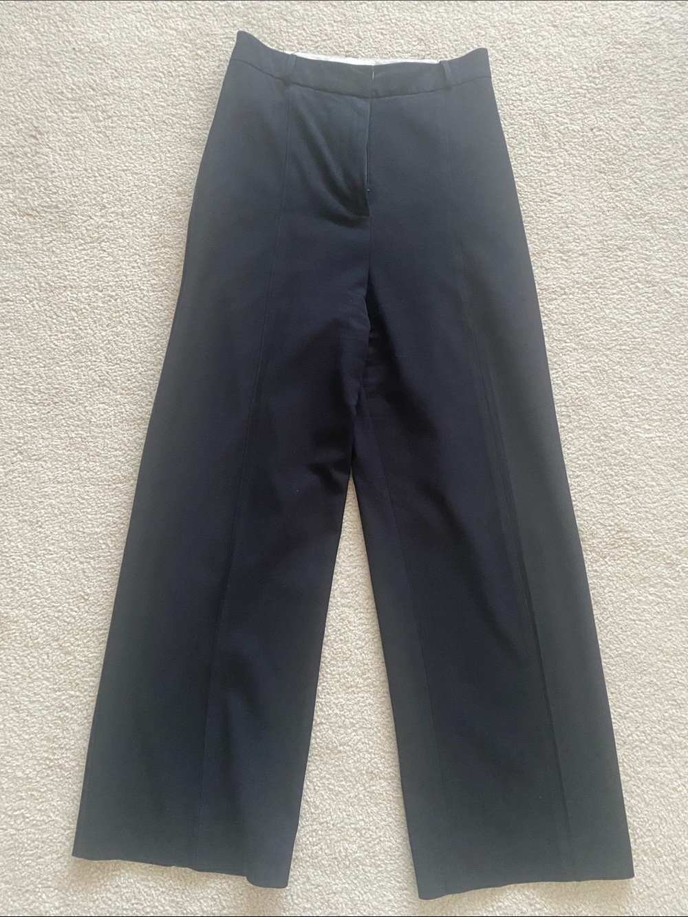 Miejeong Park black high waisted wide leg trousers